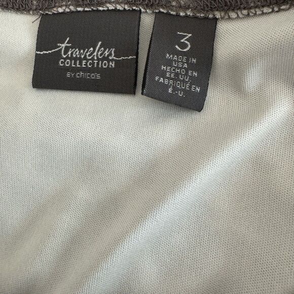 CHICOS Travelers Size 3 US XL Leopard Print Tank Top Mesh with Under Tank - Picture 6 of 9